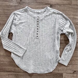 Stitch & Pine Grey Ribbed Top